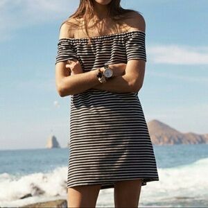 Madewell | Women's Melody Cotton Blend Strapless Dress Size Small Coastal Boho